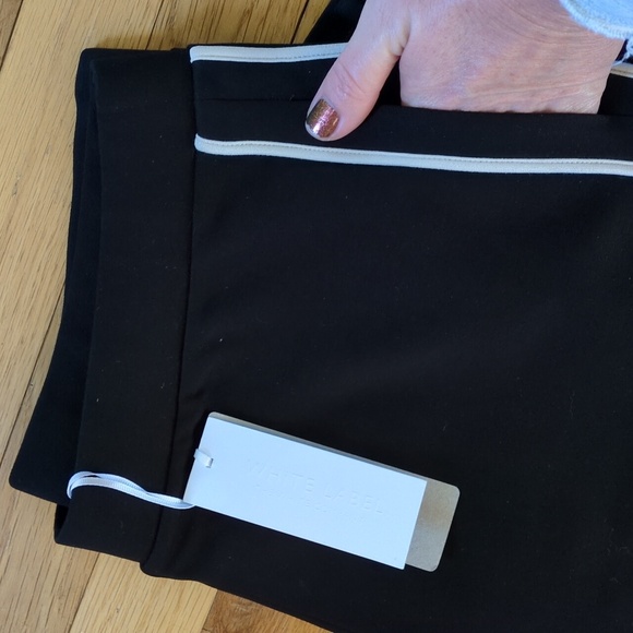 The White Company Double Side Stripe Jersey Trouser In Black Size 16 - Picture 6 of 11